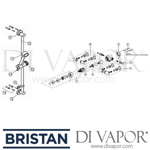 Bristan Rio Thermostatic Surface Mounted Shower Valve with Adjustable Riser Spare Parts - BR DV 273